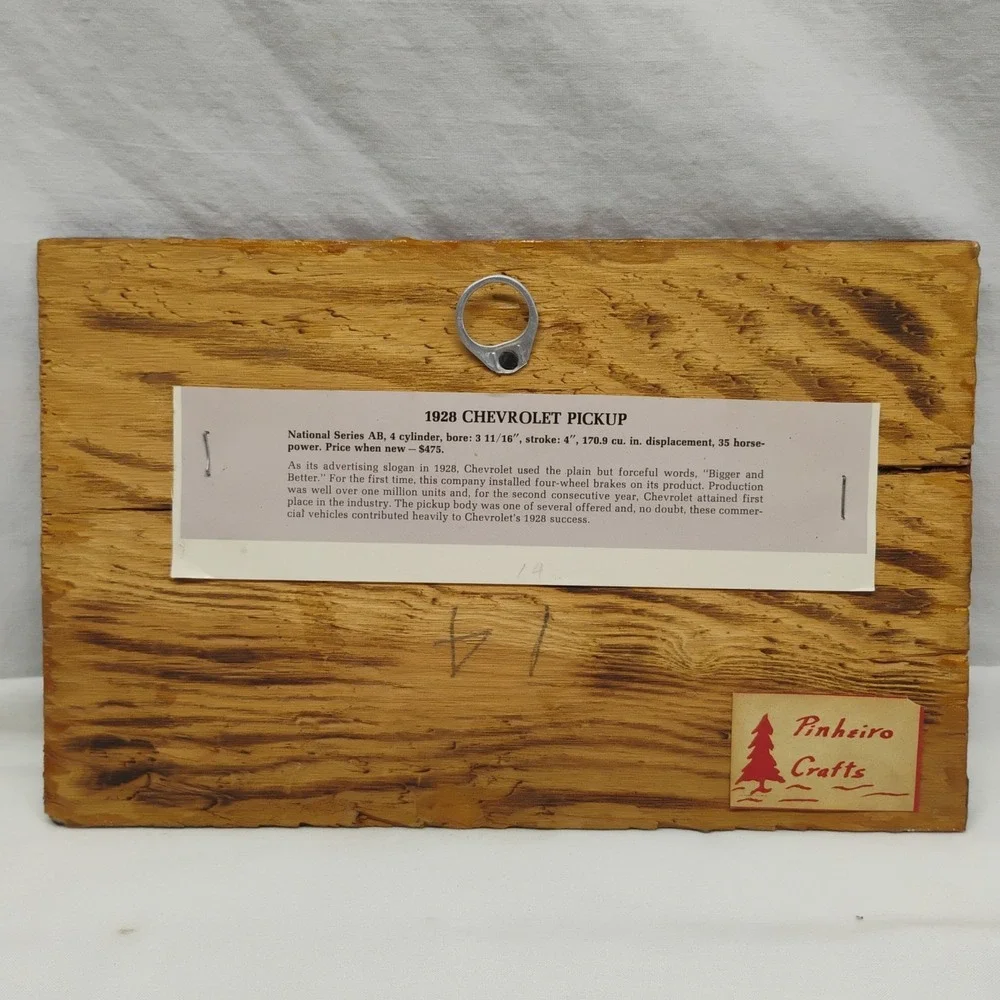 1928 Chevrolet Pickup  Truck Chevy Wooden Plaque Sign Pinheiro Crafts 11
